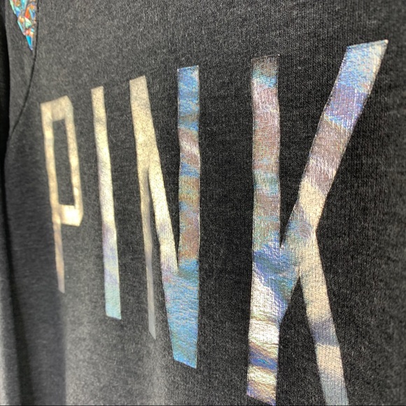 PINK Victoria’s Secret Holographic Sweatshirt XS - Picture 14 of 15